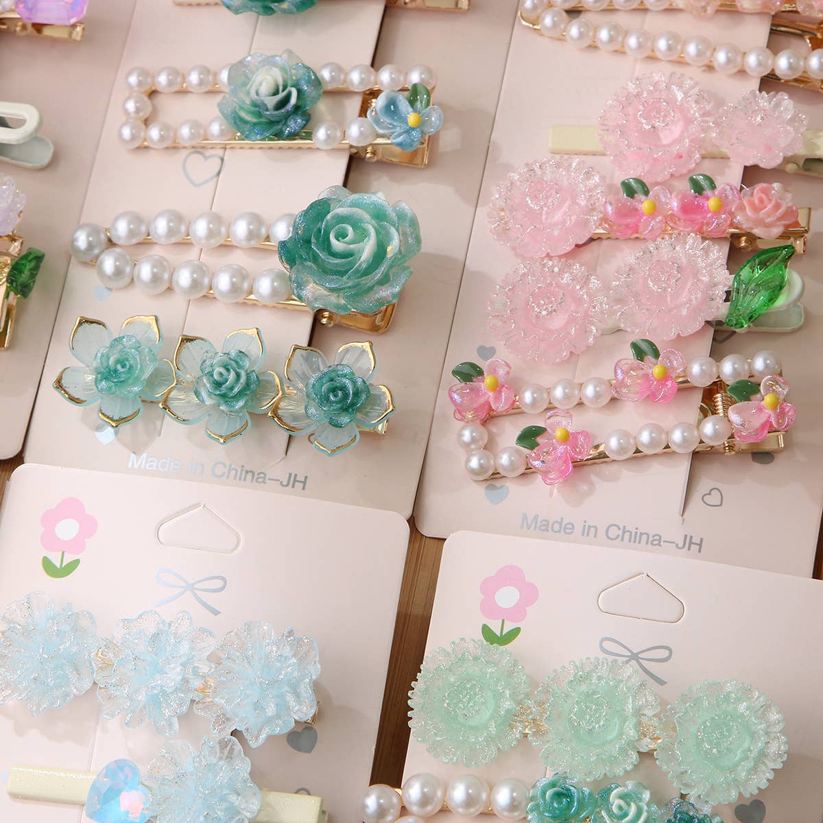 Sweet flower duckbill clip side hair clip