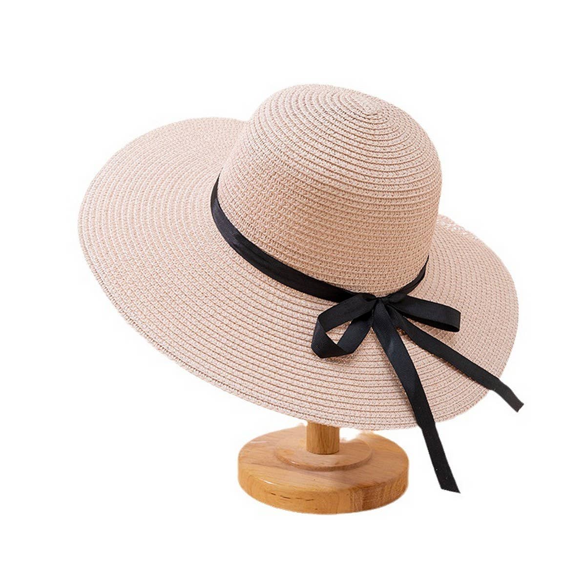 Summer beach fashion versatile bow sun hat_CWAH3445