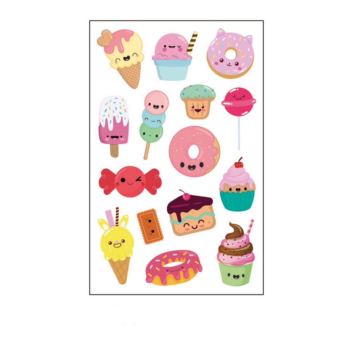 Foodie Tattoo Stickers ? Burger, Cake & Candles