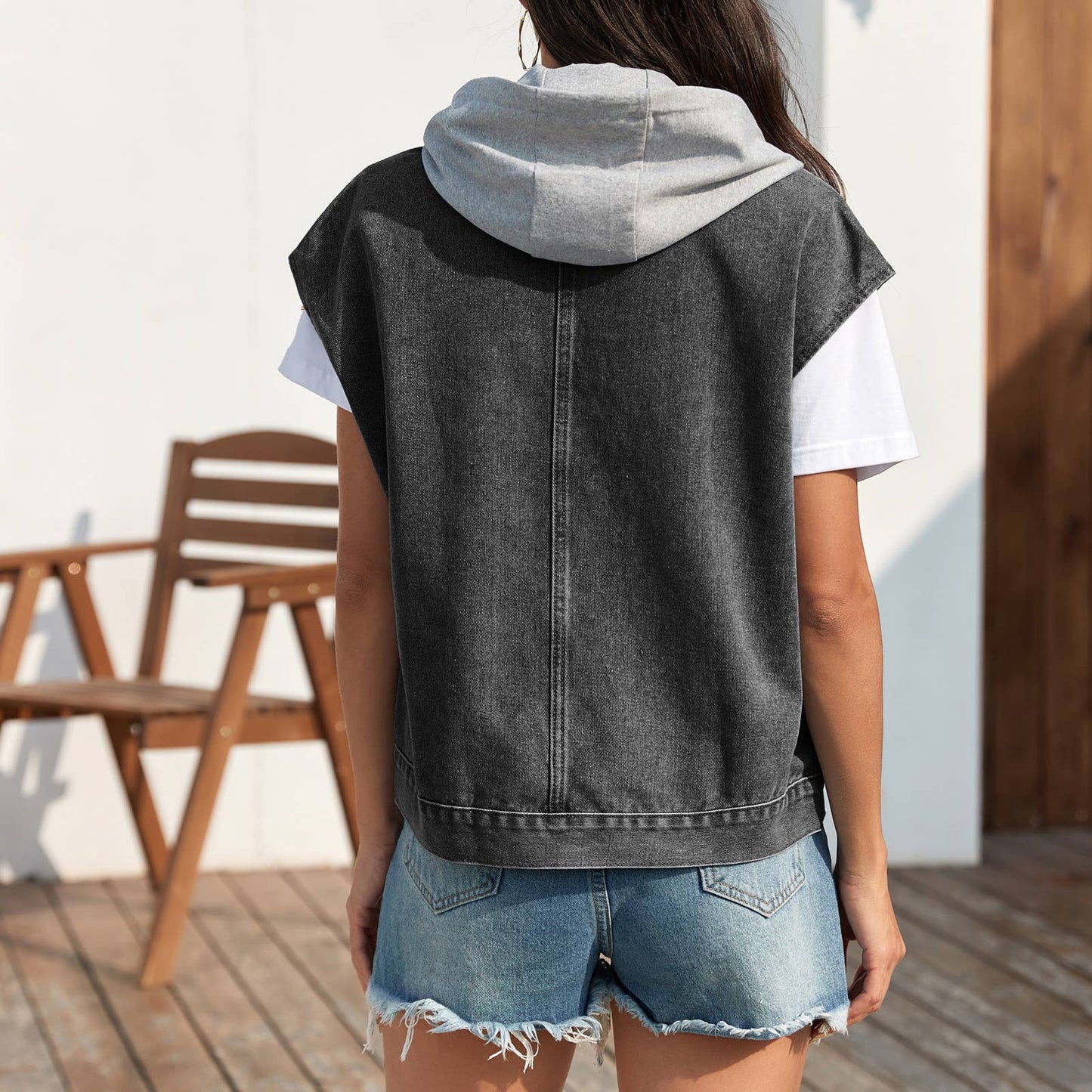 SLIM-FIT WASHED WAISTCOAT CASUAL VEST