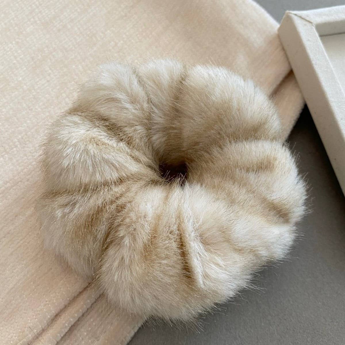 FAUX MINK PLUSH HAIRBAND HAIR ACCESSORIES
