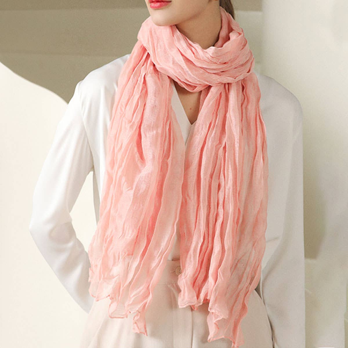 WOMEN COTTON SCARVES SOFT FASHION WRAP SHAWL