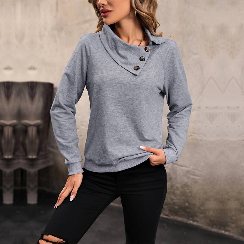 LONG SLEEVE CASUAL LAPEL PULLOVER HOODIE WOMAN