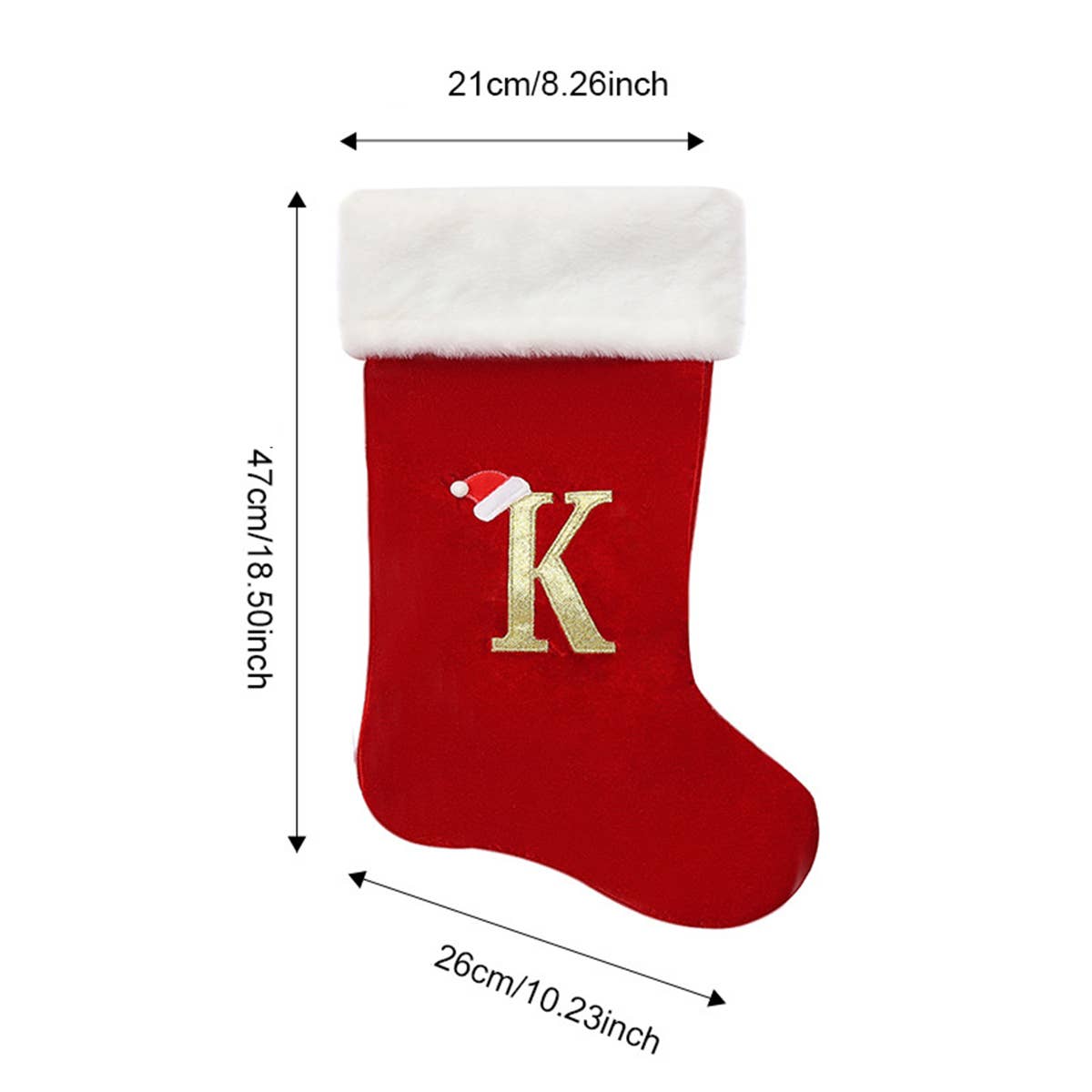 CWMM9401_CHRISTMAS TREE LETTER STOCKING DECORATION CHARM