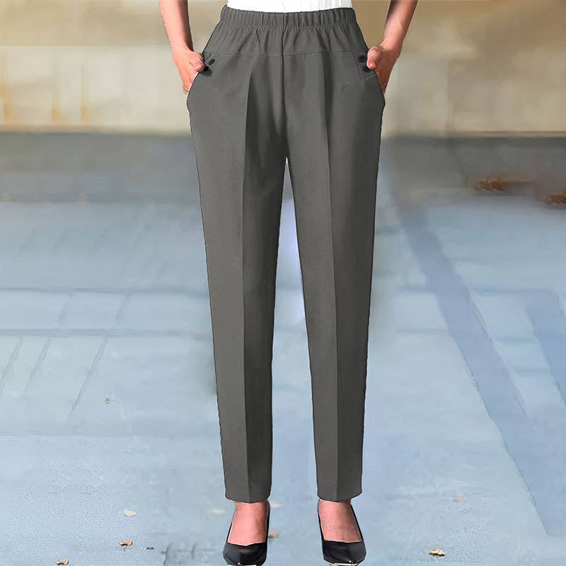 PROFESSIONAL THIN HIGH-WAISTED SLACKS