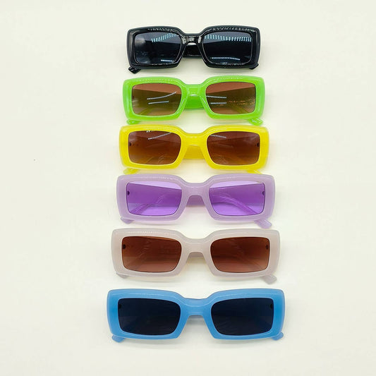 JELLY COLOR FRAME SQUARE BEACH SHADE SUNGLASSES