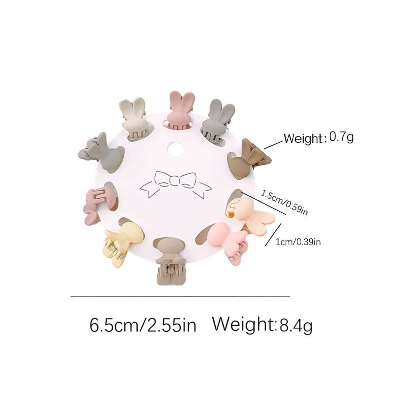 Solid color frosted mini gripper ten-piece set