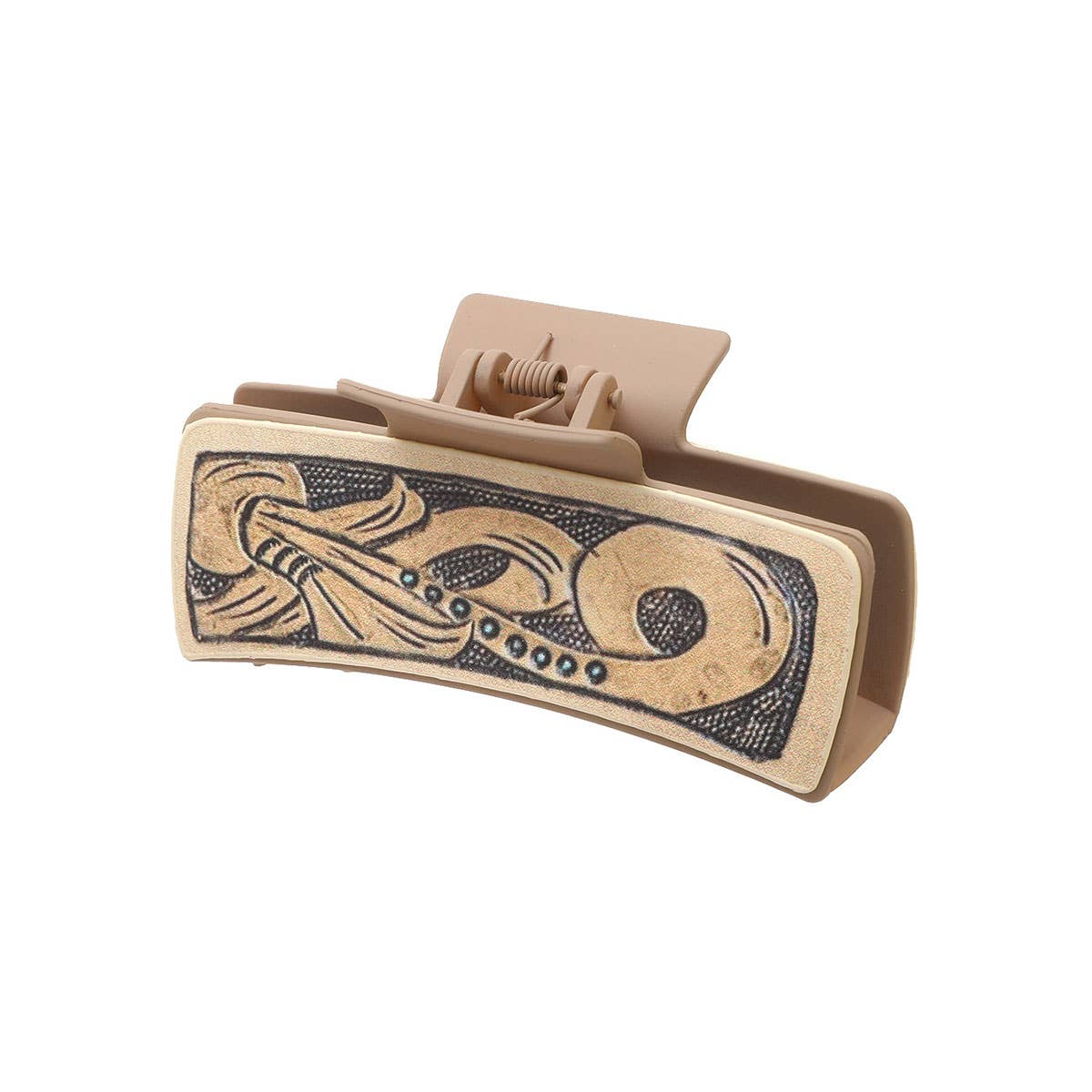 Western Leather Sunflower Poker Hair Claw