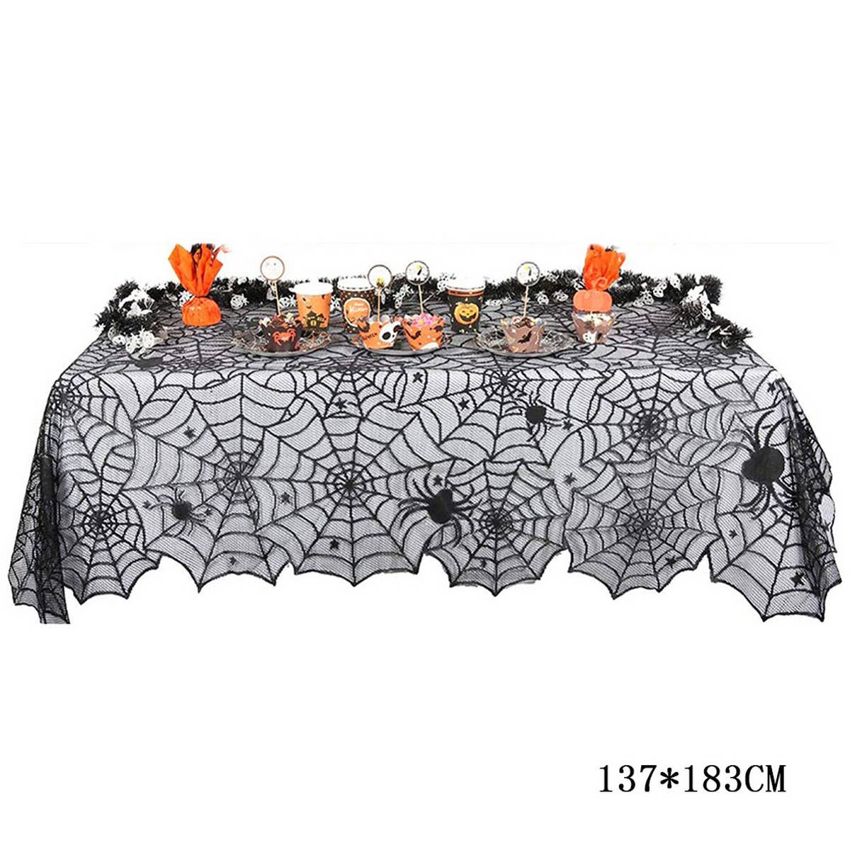 HALLOWEEN LACE SPIDER WEB WALLPAPER