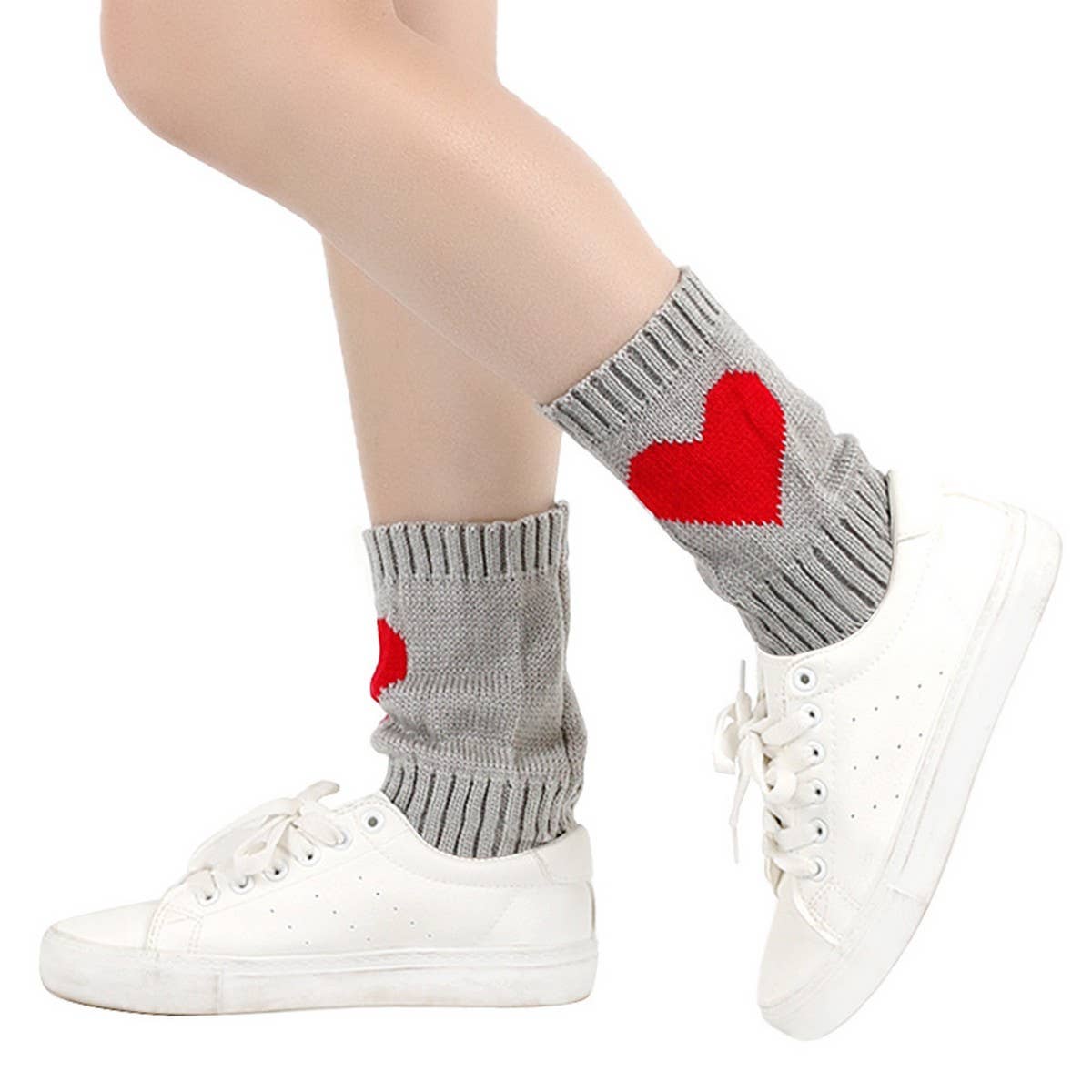 CWMS02724_HEART ANKLE LEG WARMERS WINTER BOOT COVERS