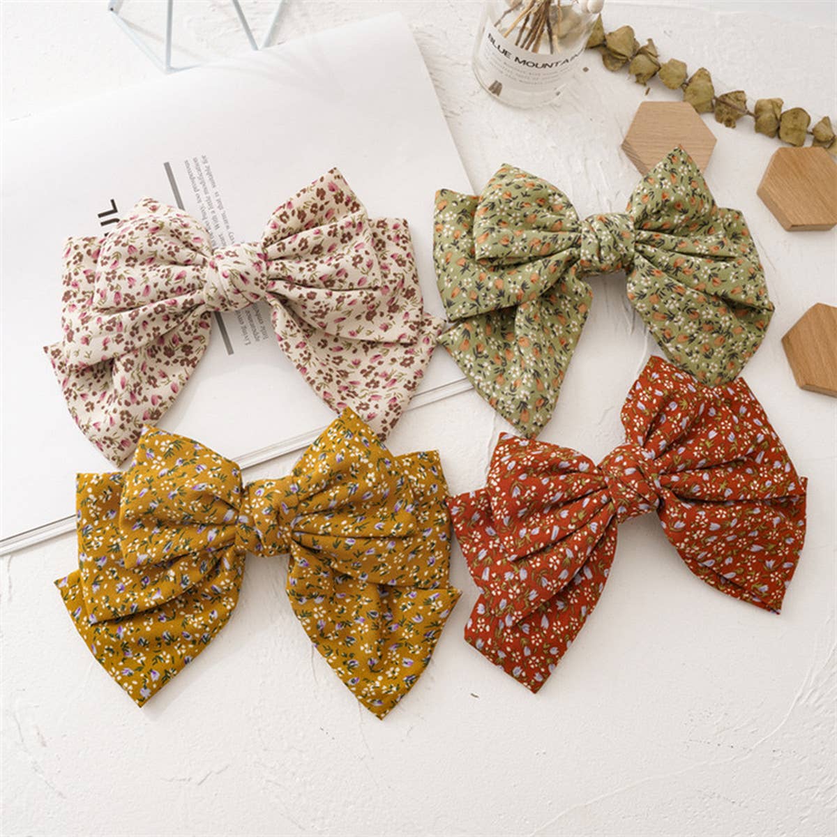 NEW THREE-LAYER KNOTTED LARGE BOW HAIRPIN_CWAHA0852