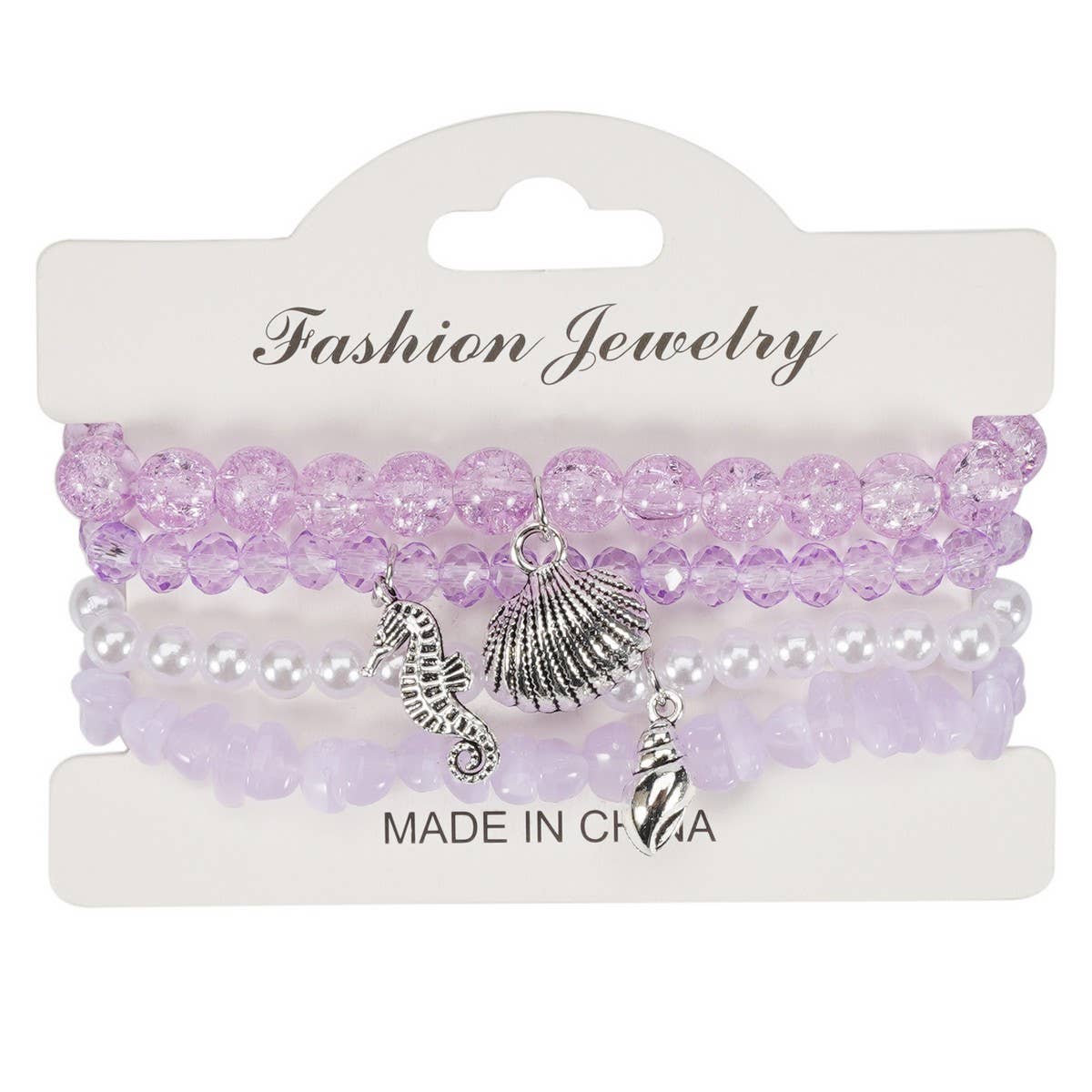 CWAJE05707_BOHO OCEAN STARFISH DOLPHIN SHELL BRACELET