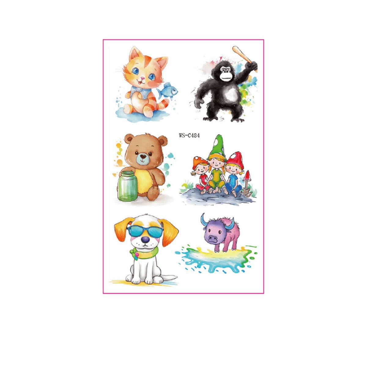 Forest Animal Tattoo Stickers Waterproof