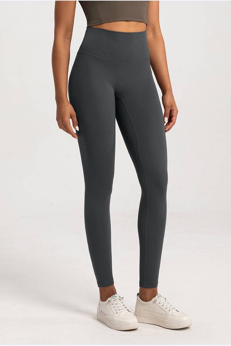CWBLP1500_SOLID COLOR HIP-LIFTING THICKENED FITNESS PANTS