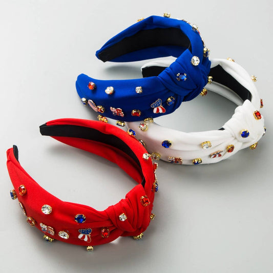 INDEPENDENCE DAY FLAG DIAMOND HEADBAND_CWAHA1261