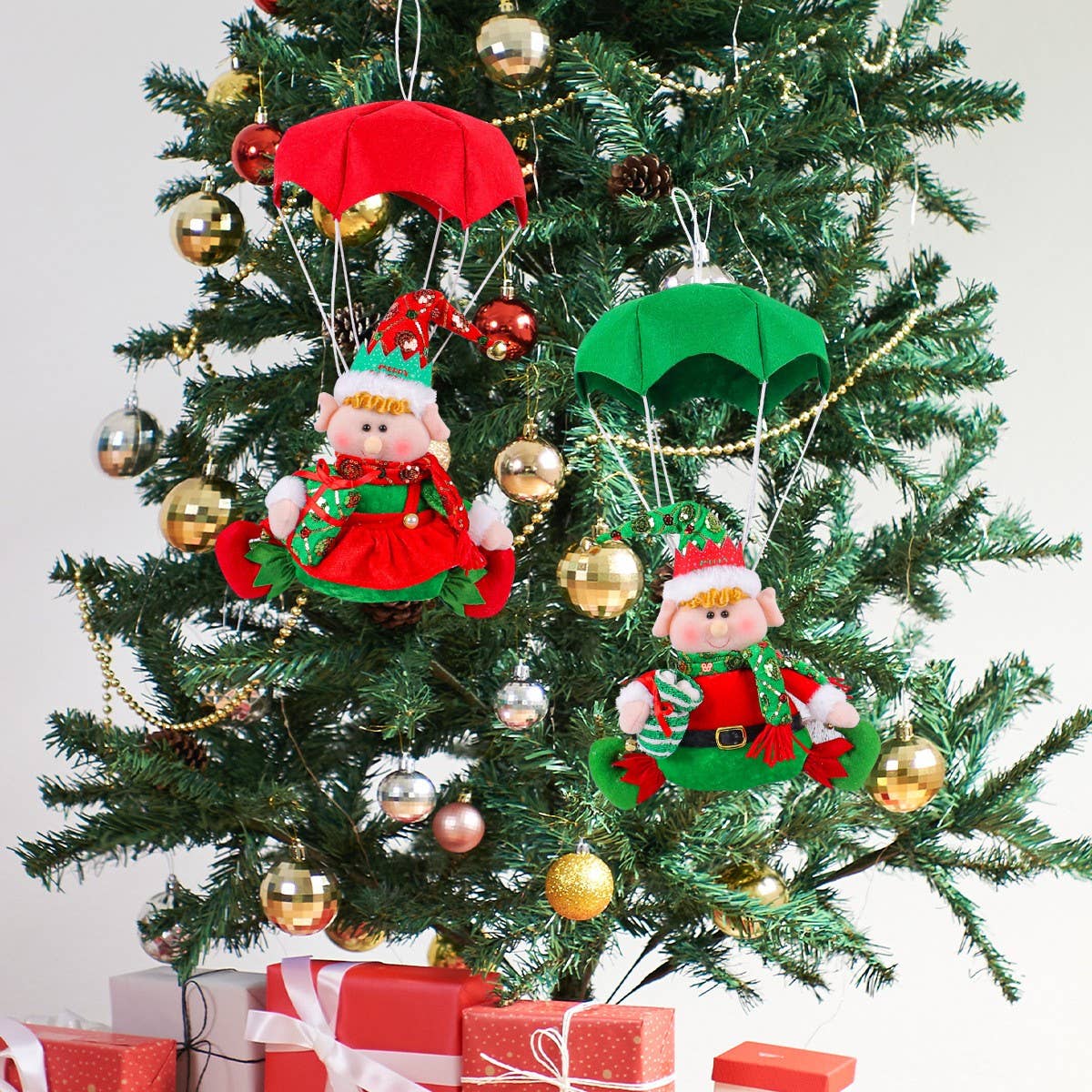CHRISTMAS PARACHUTE DOLL DECORATION ORNAMENTS
