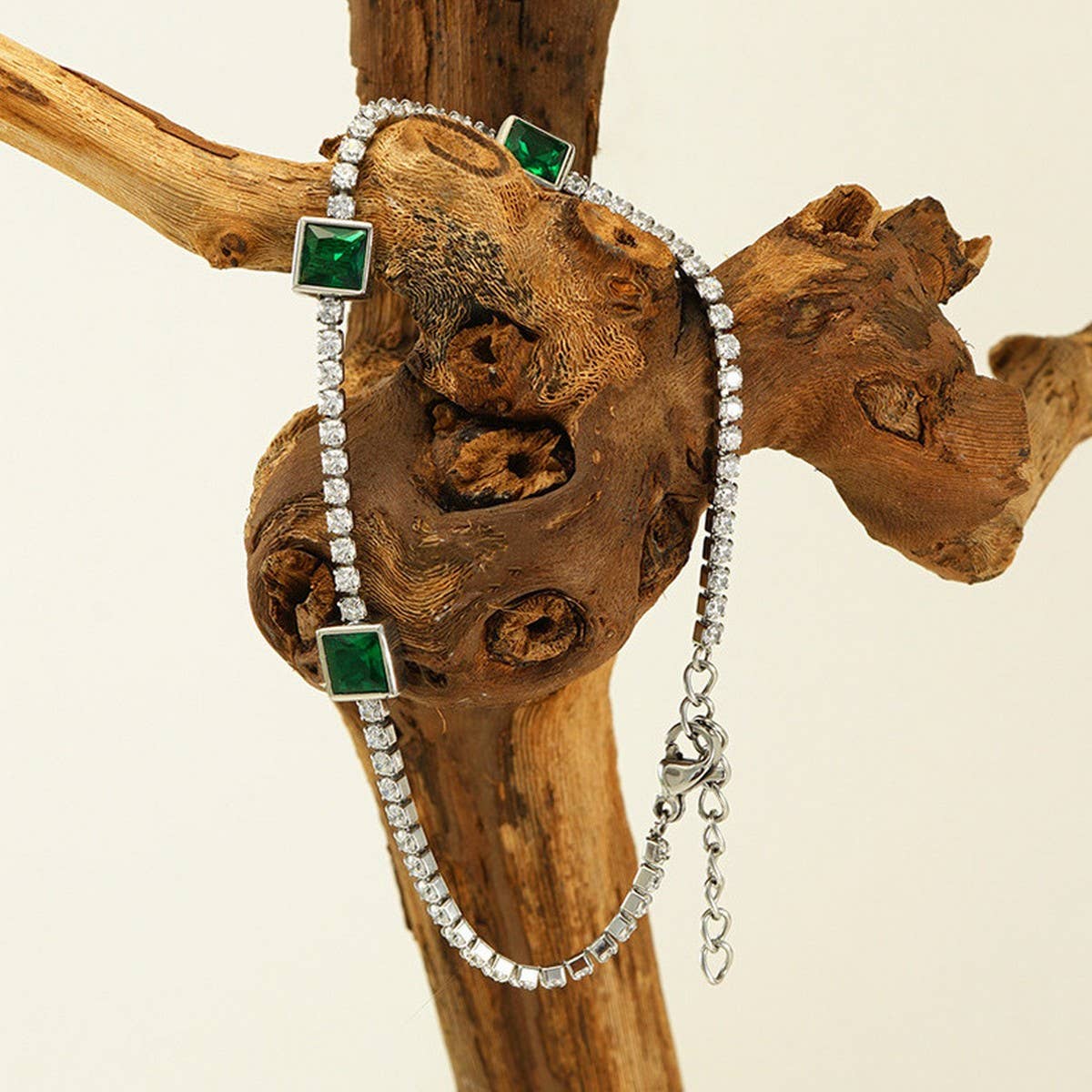 High-grade titanium steel full diamond bracelet