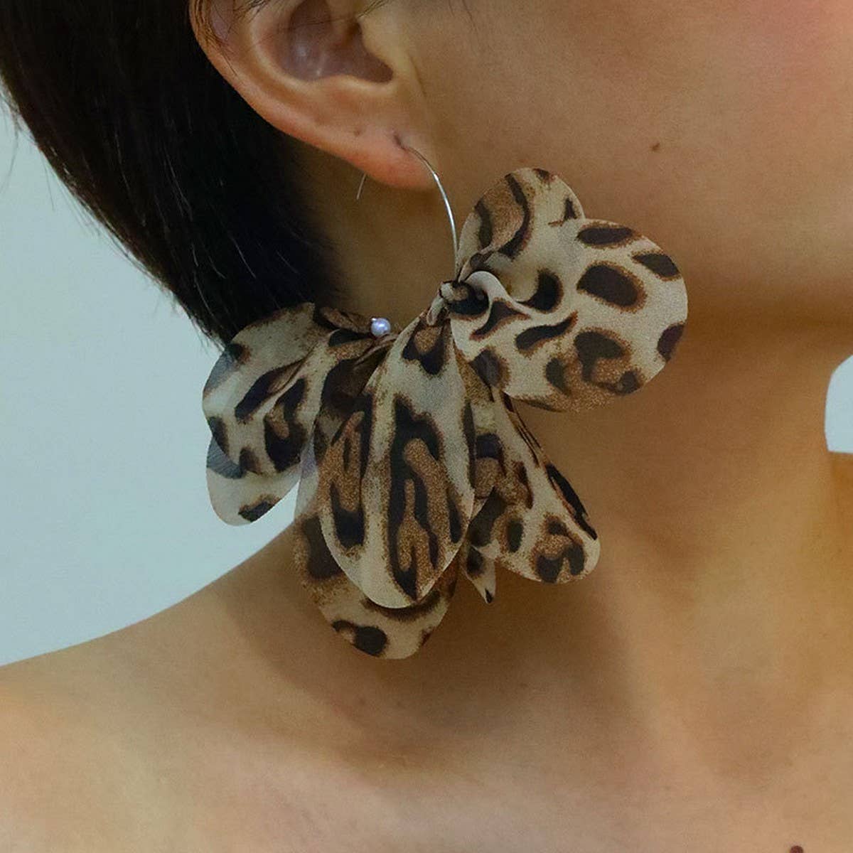 Fabric Tassel Earrings ??Handmade Statement Drop_CWMM6160