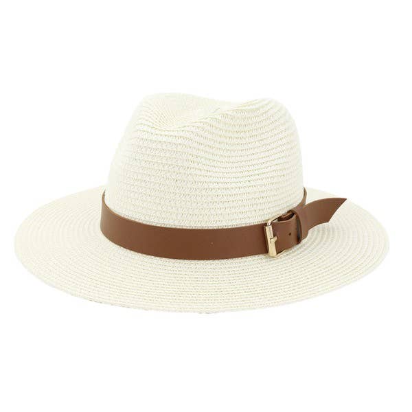 BEACH SUMMER CASUAL STRAW PANAMA HAT_CWAH059-B20223