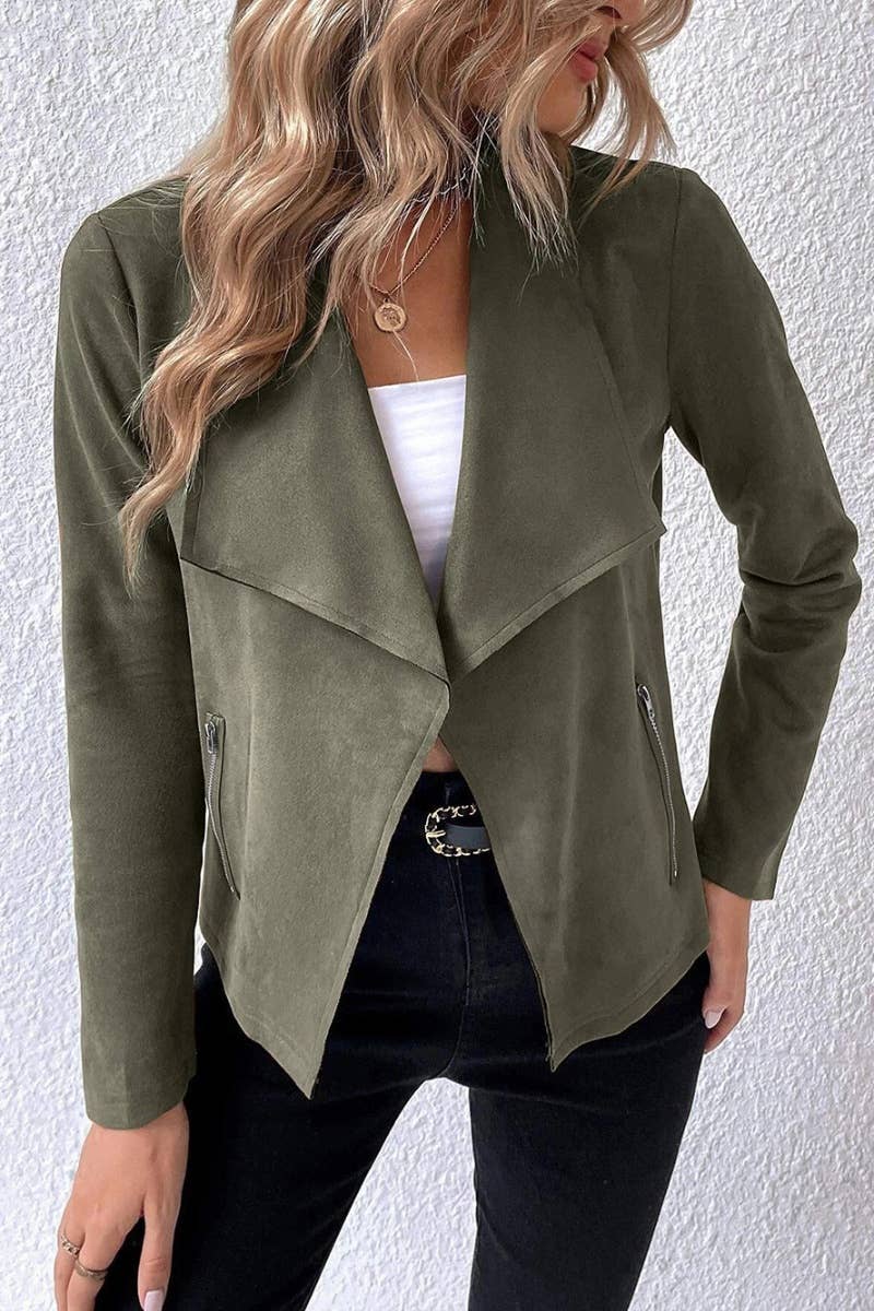 CWOJA0967_FALL VINTAGE LONG-SLEEVED FLEECE JACKET