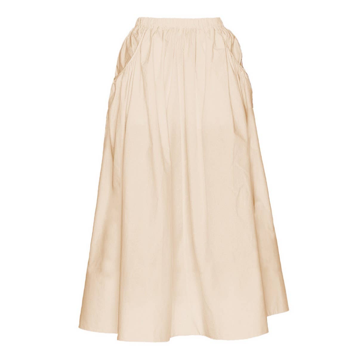 COTTON AND LINEN HIGH WAIST LOOSE SKIRT