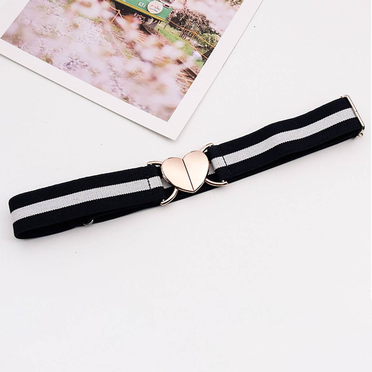 HEART HOOK ELASTIC ADJUSTABLE BRAIDED BELT_CWABE0679