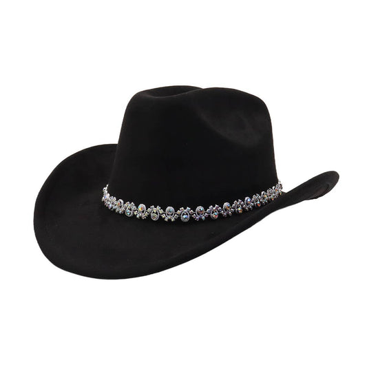 Soft Suede Fedora Hat Western Cowboy Style_CWAH04419