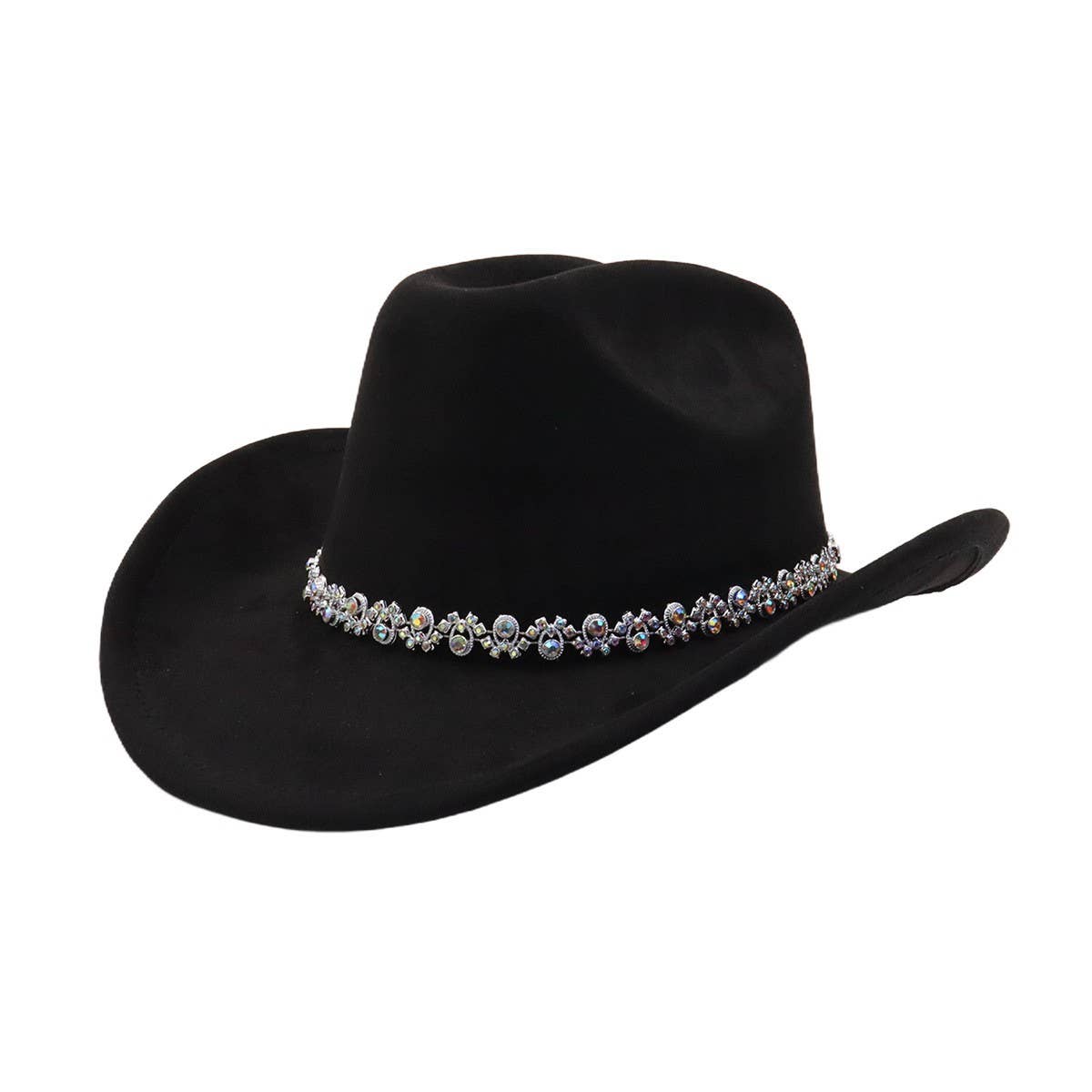 Soft Suede Fedora Hat Western Cowboy Style_CWAH04425