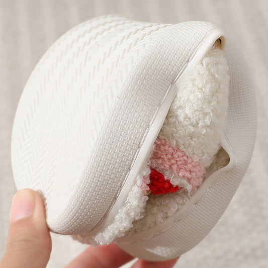 WARM COTTON SLIPPERS WITH RAINBOW PATTERN