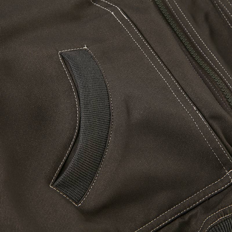 Zipper collar design feeling short jacket