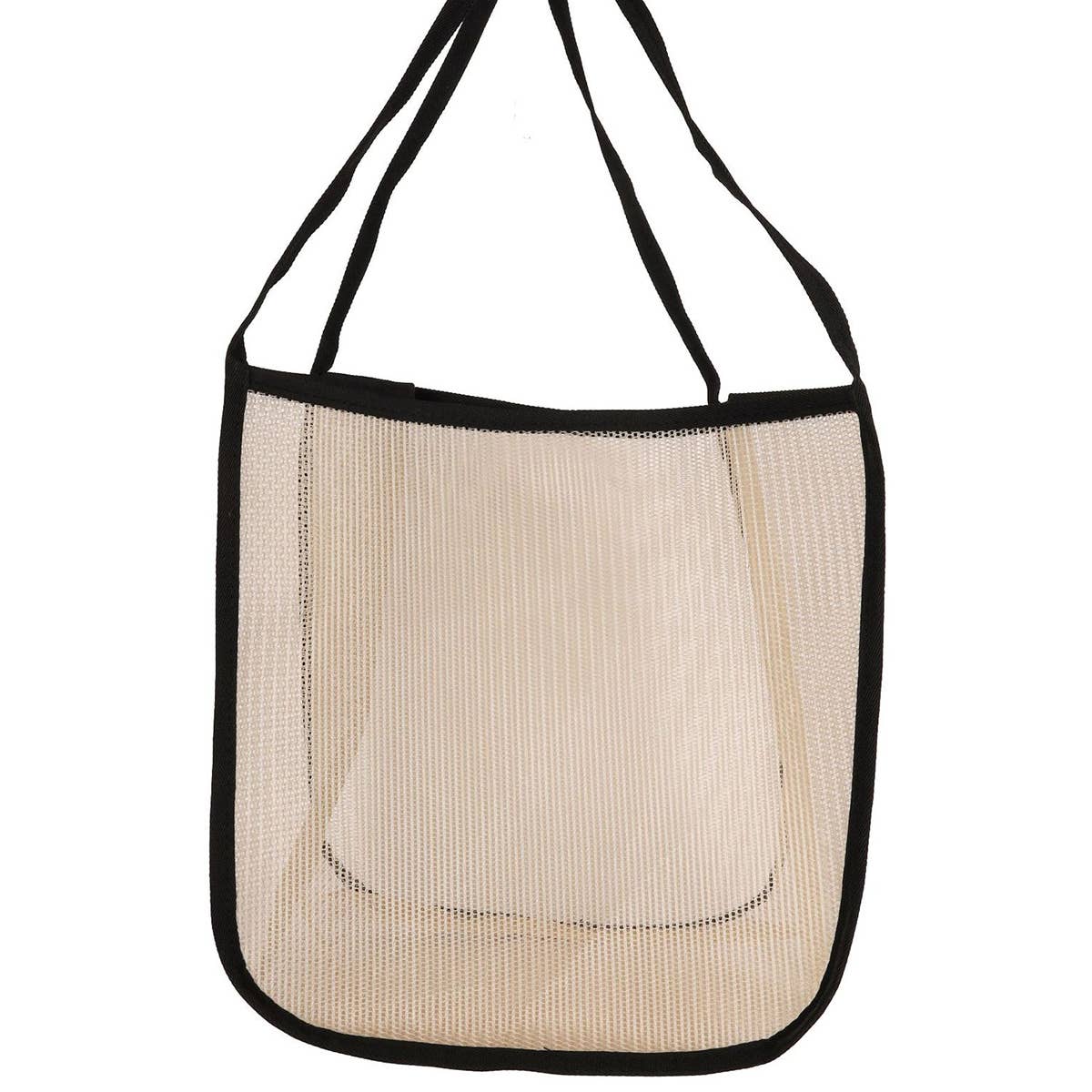 MESH BEACH BAG SHOULDER TOTE HANDBAG_CWAB1700