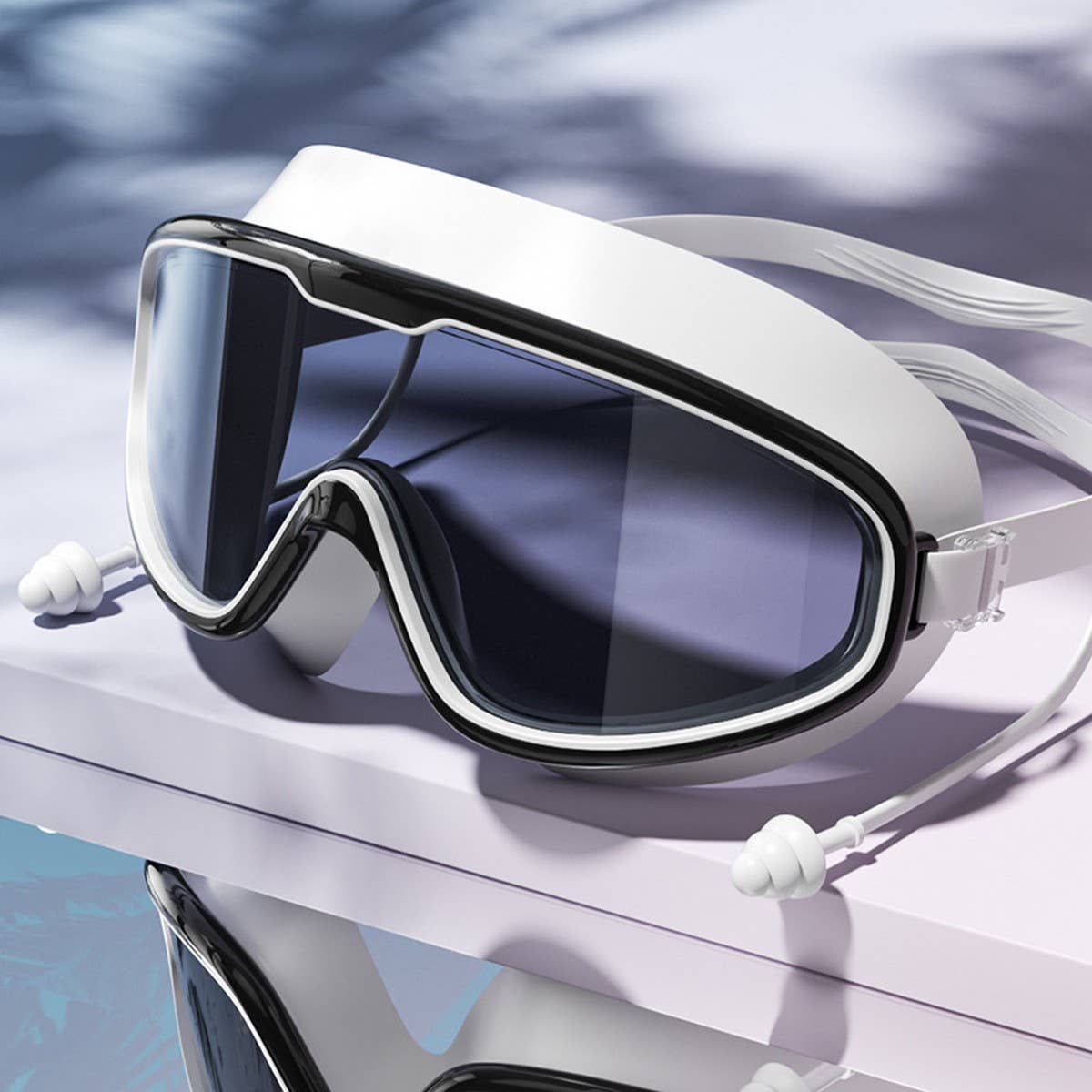 HD Anti-Fog Swim Goggles ? Large Frame for Adults