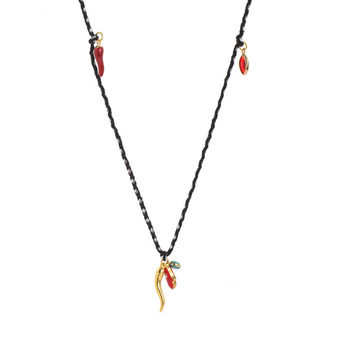 Evil Eye Charm Choker ??Colorful Cotton Pendant_CWMM6968