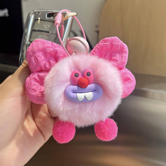 BOWKNOT SMALL COAL BRIQUETTES CAR KEYCHAIN PENDANT_CWMM2552