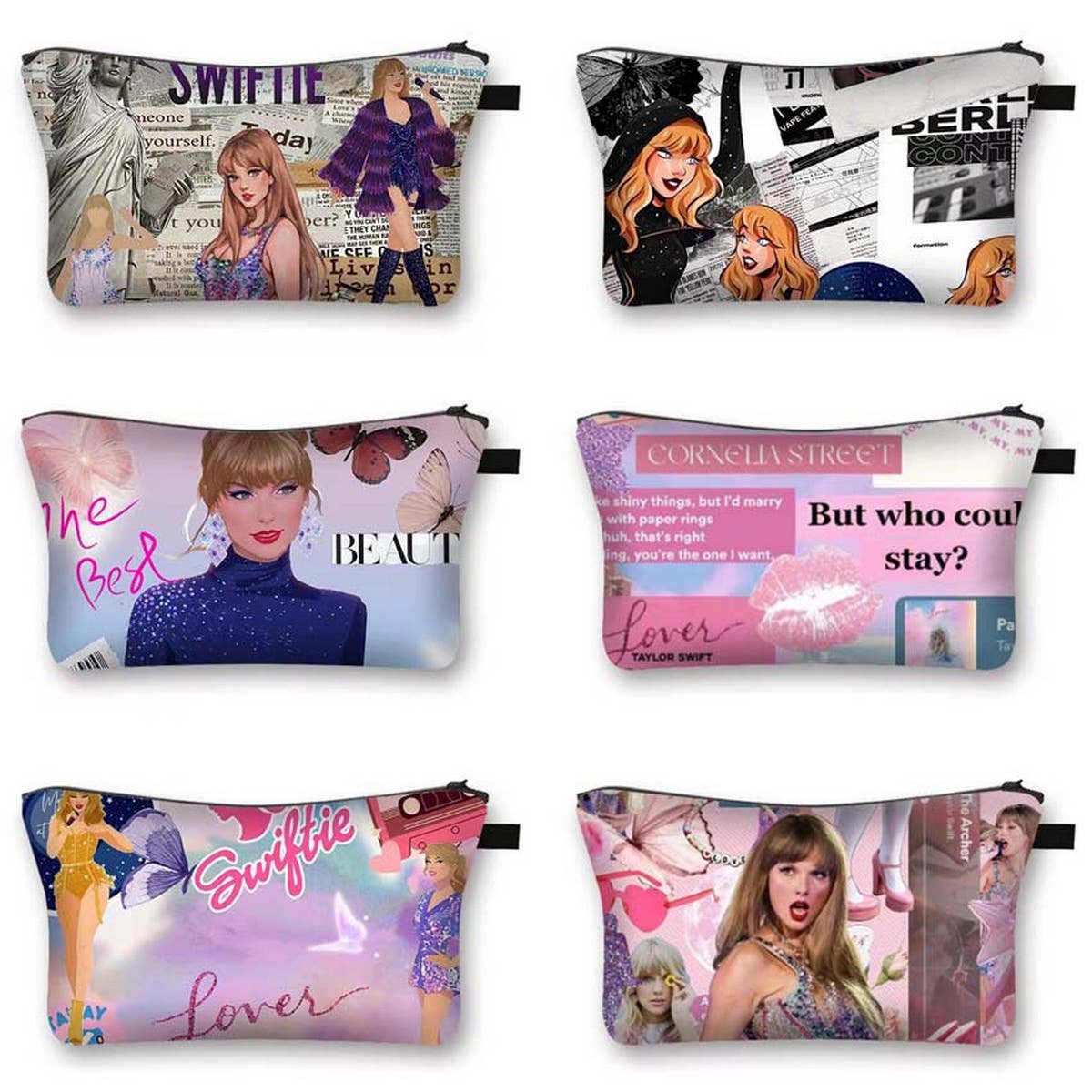 STYLISH PATTERNED WATERPROOF LINEN COSMETIC BAG_CWAB2257