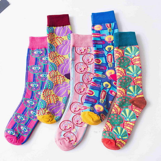 CASUAL PERSONALIZED JACQUARD SOCKS_CWMS0353
