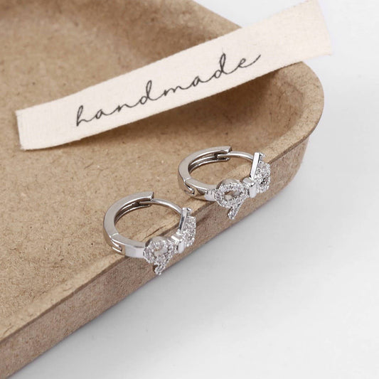 MICRO-INLAID ZIRCONIA BOWKNOT TEMPERAMENT EARRINGS