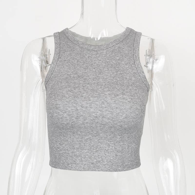 Sport short crop sleeveless top