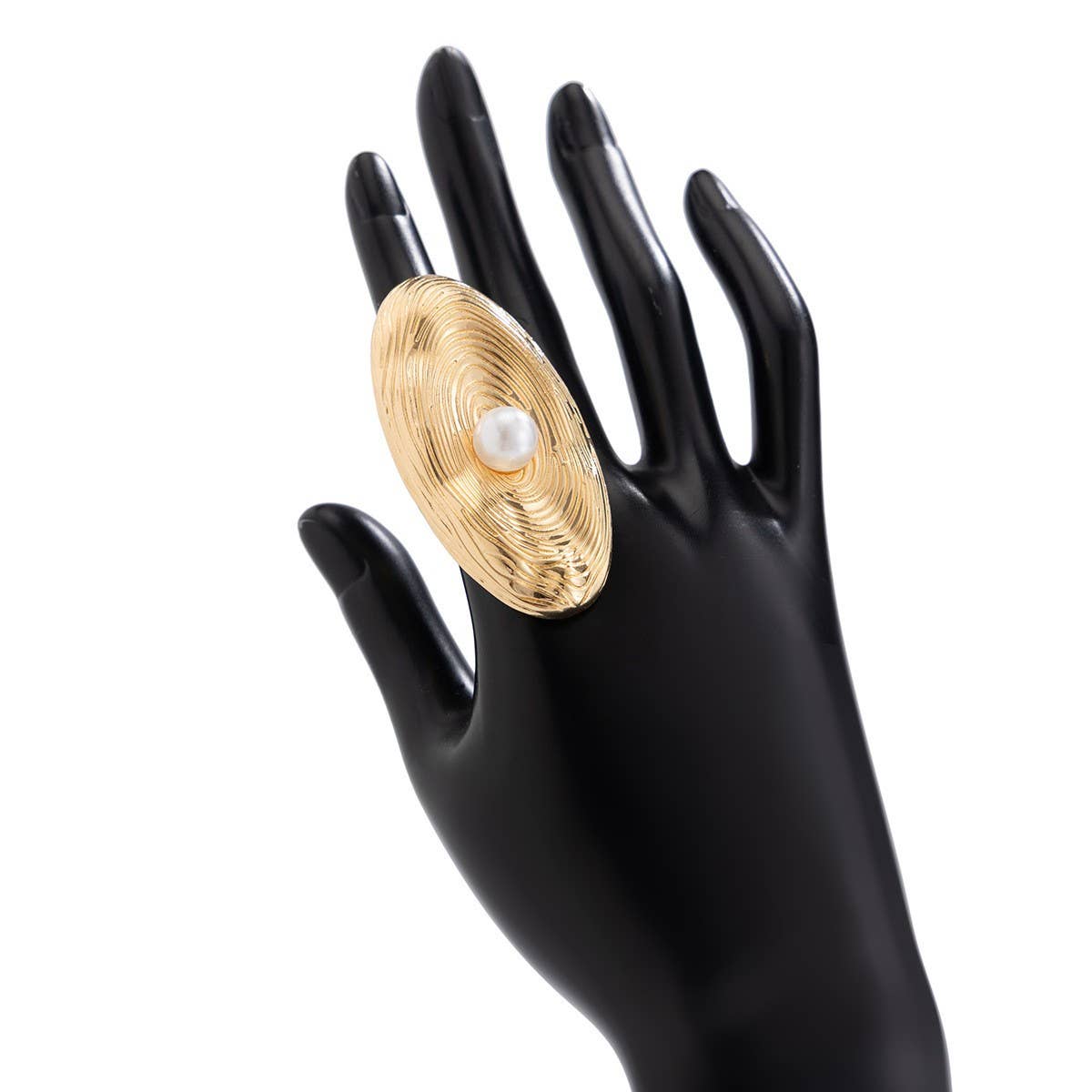 IRREGULAR GEOMETRIC HOLLOW WINDING ALLOY RING