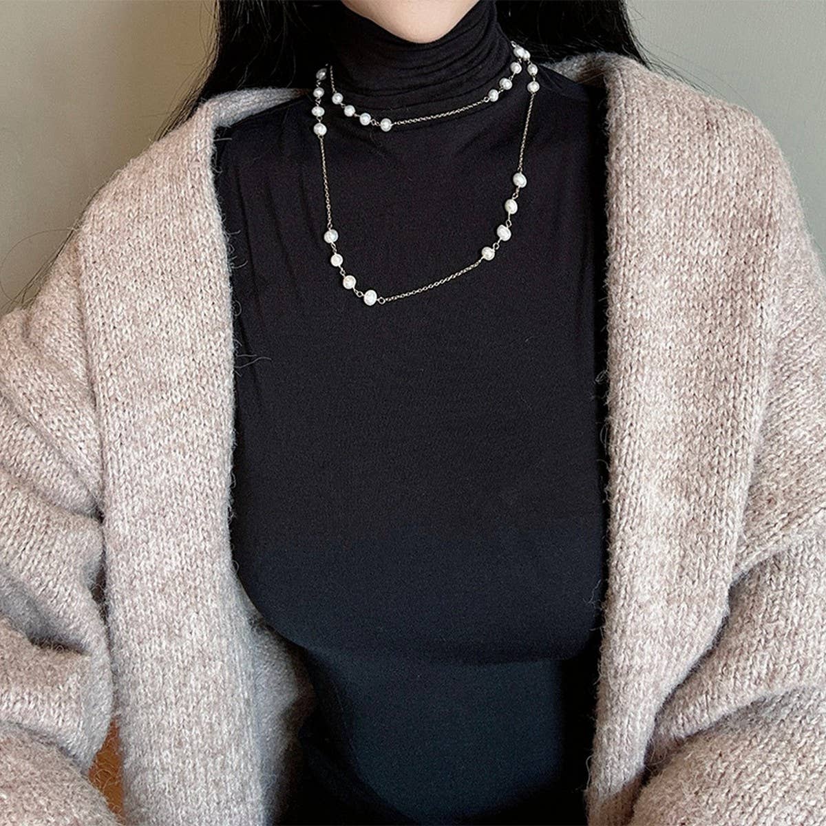 WOMEN'S HIGH-END SPLICING LONG PEARL NECKLACE