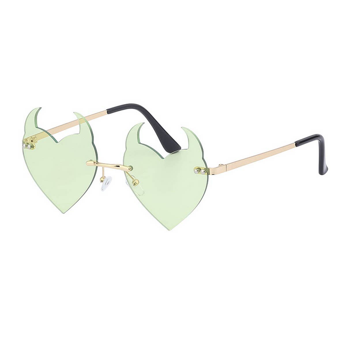 FASHIONABLE PERSONALITY DEVIL HORN LOVE SUNGLASSES