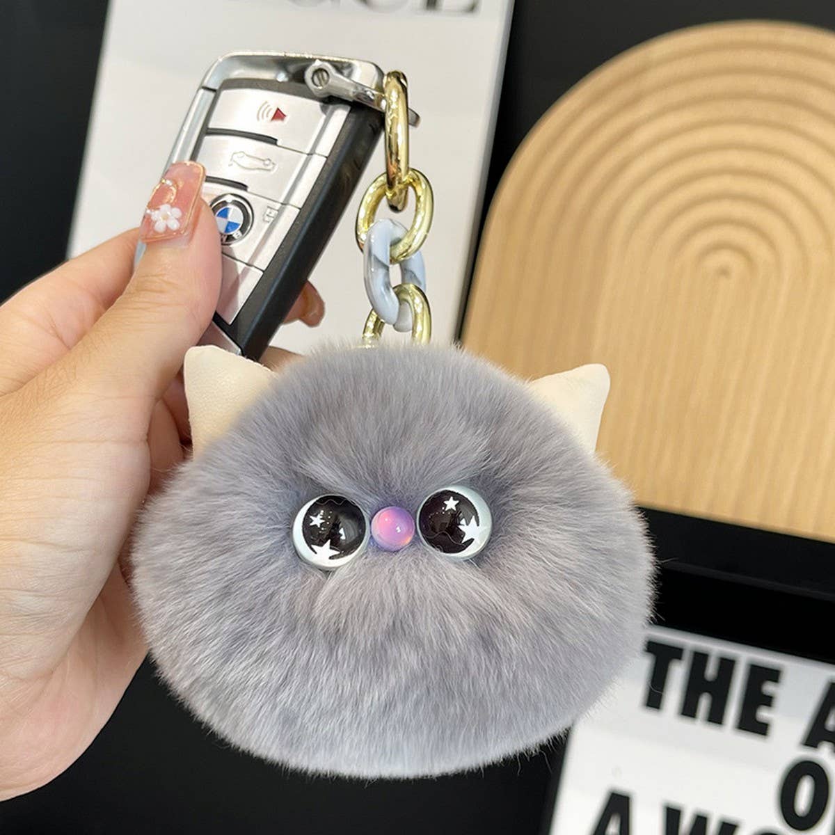 CUTE PLUSH KITTEN CAR KEYCHAIN PENDANT GIFT