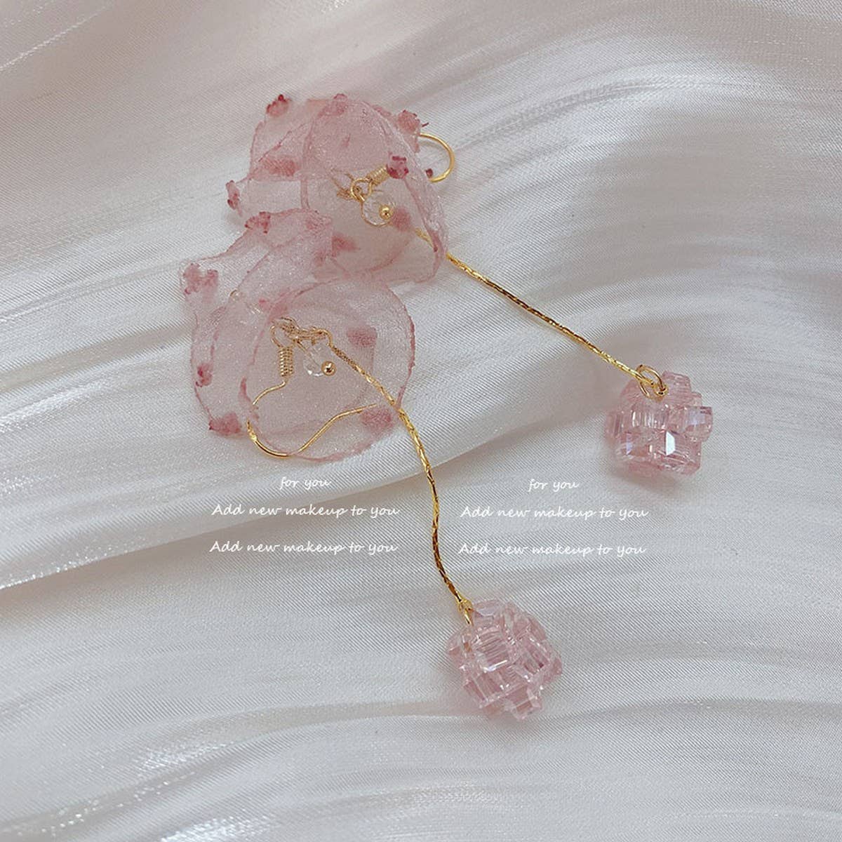 SMALL FRESH CRYSTAL PENDANT TASSEL EARRINGS_CWAJE2176