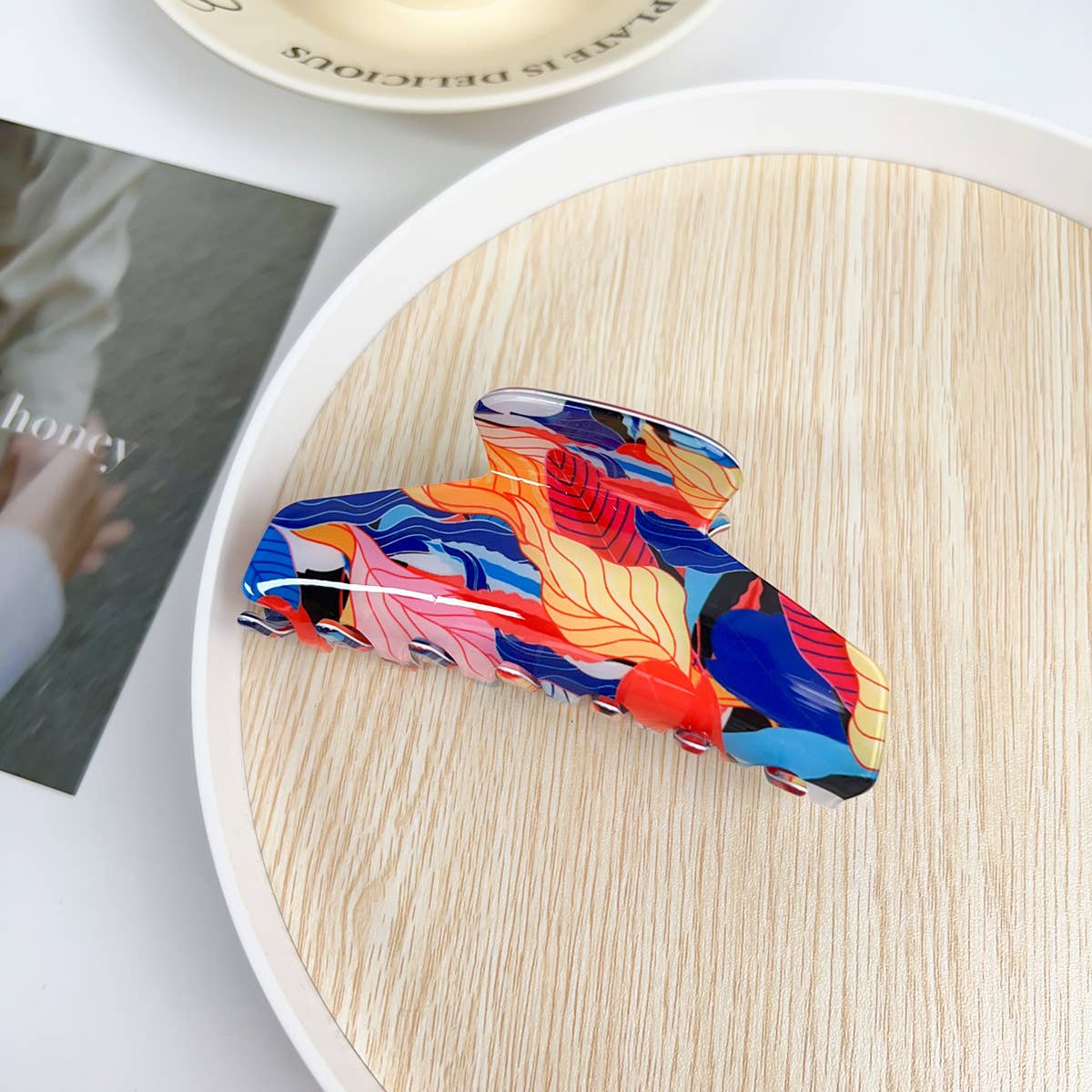 Tropical hollowed-out clipper floral hair clip