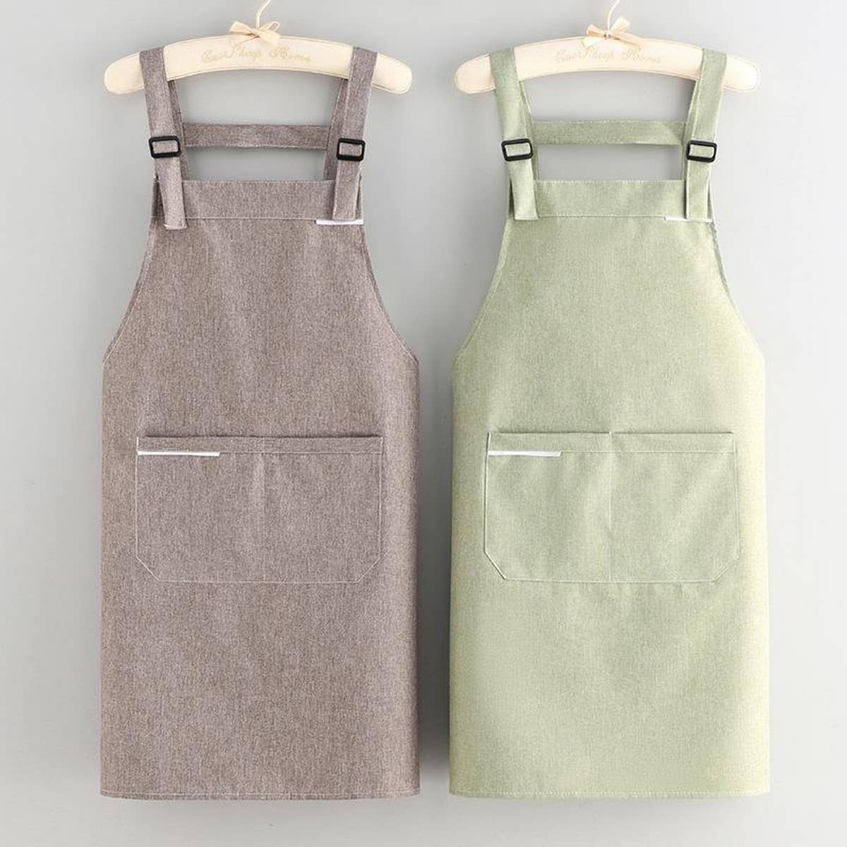 Fabric coating Solid Color apron with pockets bulk_CWMM2037
