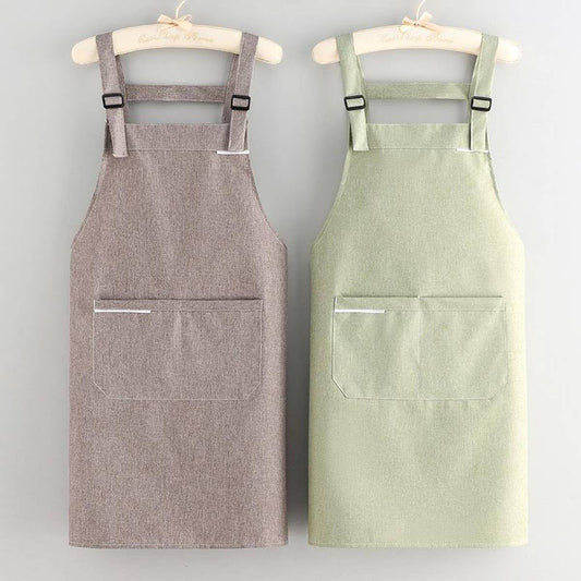 Fabric coating Solid Color apron with pockets bulk_CWMM2037
