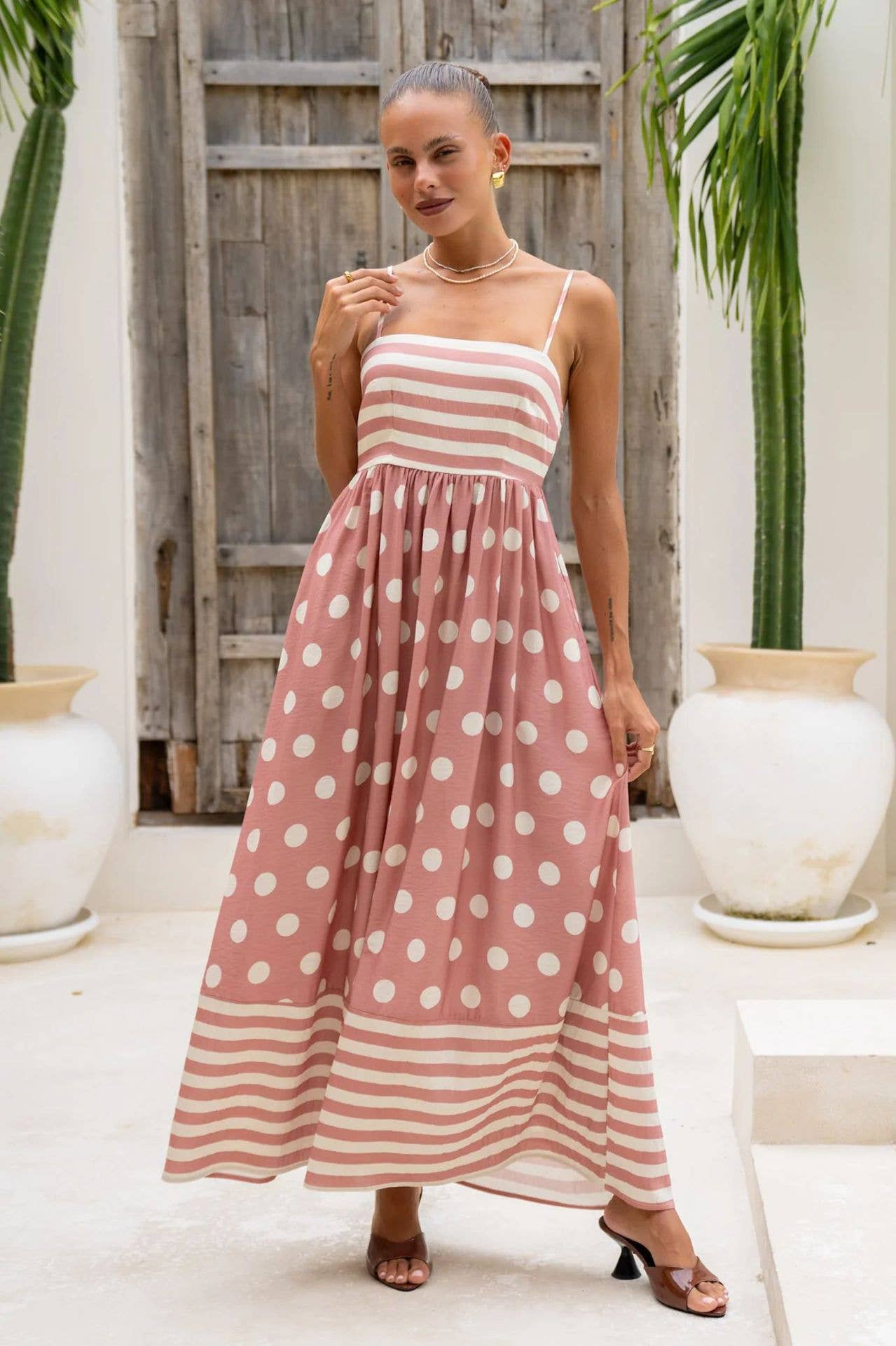 Stylish print halter sexy high-waisted dress