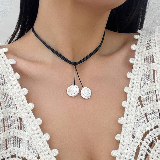 BEACH ALL-MATCH SHELL TASSEL NECKLACE_CWAJE1821
