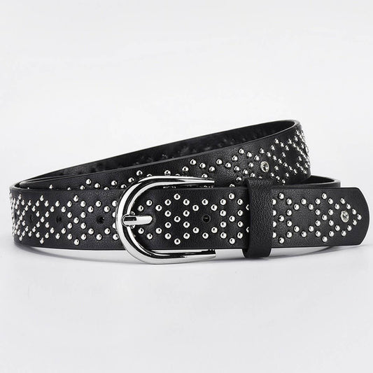 PUNK EYELET BELT WITH PIN BUCKLE AND RIVET_CWABE0610