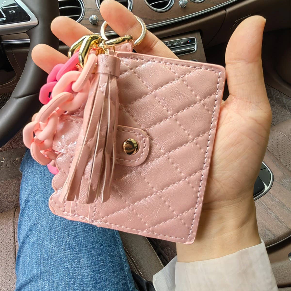 Macaron Wallet with Acrylic Clasp & Keychain_CWAB4962